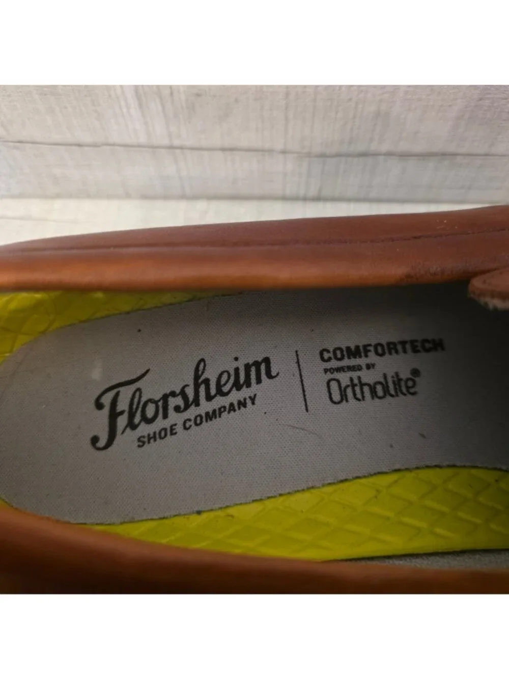 Florsheim Mens Comfortech Slip-On Leather Loafers Size 9M Brown Casual Shoes